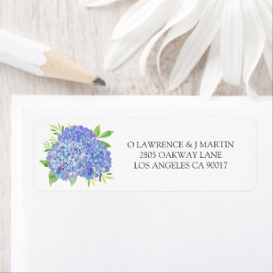 Etiqueta Púrpura Hydrangea deja Boda floral