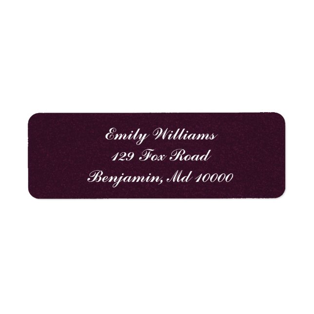 Etiqueta Púrpura y blanco (Frente)