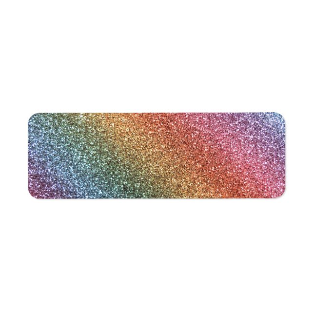 Etiqueta Purpurina arcoiris (Frente)