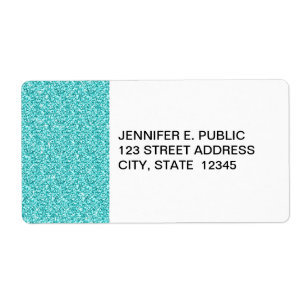 Etiqueta Purpurina azul de Fun Aqua Impreso