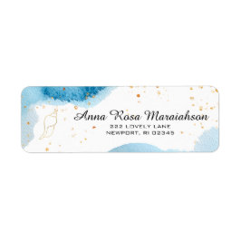 Etiqueta *~*Purpurina Beach Nautical Ocean Gold Conch Shell