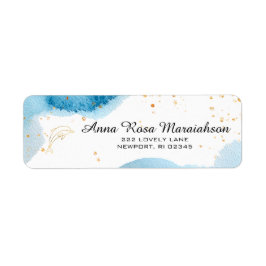 Etiqueta *~*Purpurina Beach Nautical Ocean Gold DOLPHIN