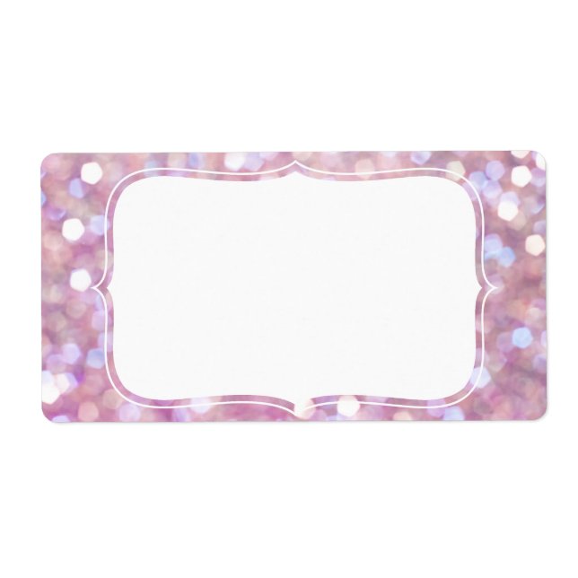 Etiqueta Purpurina de Bokeh suave esparkles (Frente)