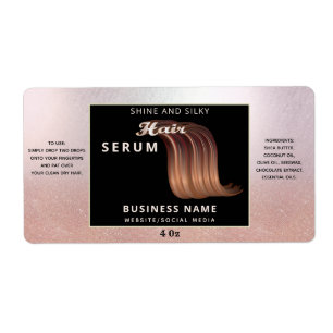 Etiqueta Purpurina de oro rosa moderno