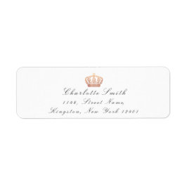 Etiqueta Purpurina de oro Rosa RSVP Princesa Heredera Blanc