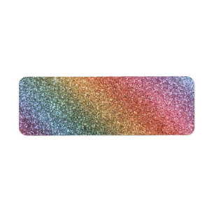 Etiqueta Purpurina del arco iris