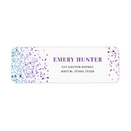 Etiqueta Purpurina disperso azul y púrpura