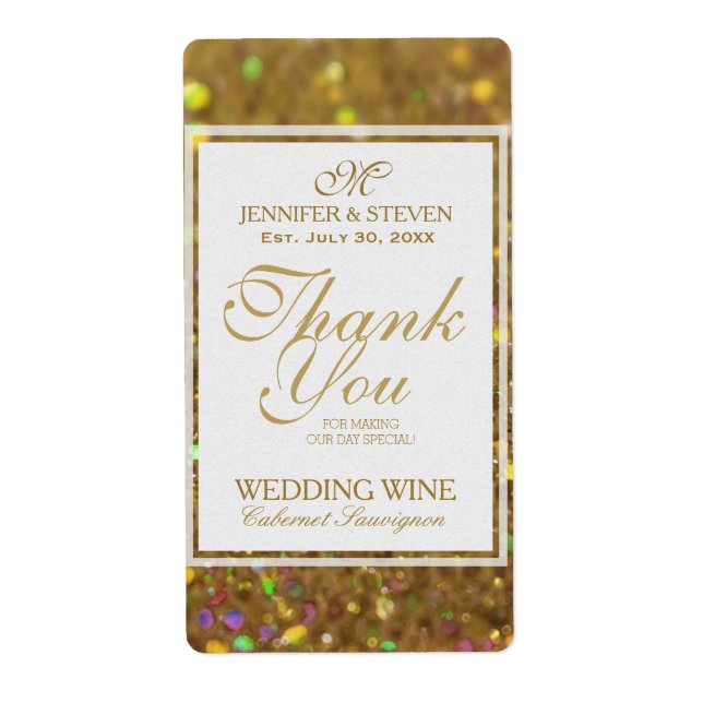 Etiqueta Purpurina Faux Gold (Frente)