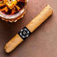 Purpurina Plata Monograma Chip Casino Cigar