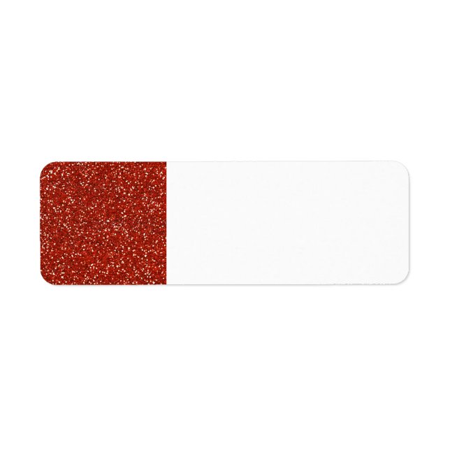 Etiqueta Purpurina rojo elegante (Frente)