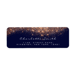 Etiqueta Purpurina RSVP Rosa de cobre maquillaje de novia a