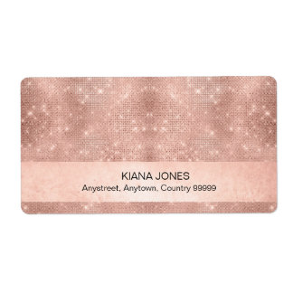 Etiqueta Purpurina y Rosa Shine Gold ID673