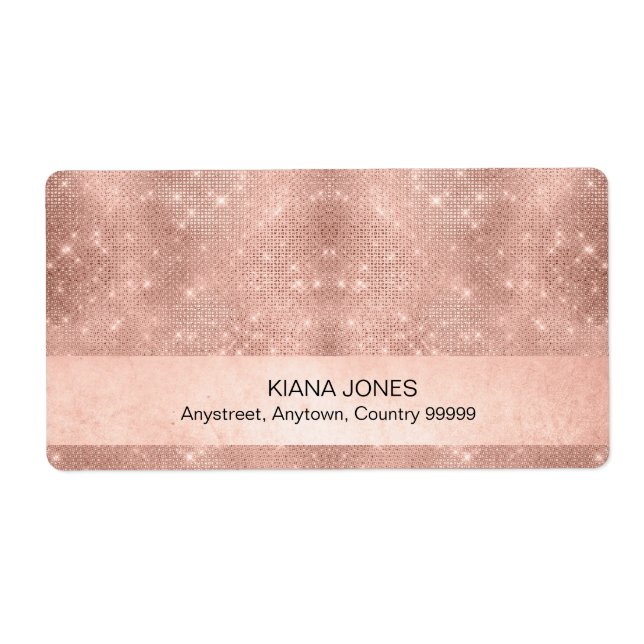 Etiqueta Purpurina y Rosa Shine Gold ID673 (Frente)