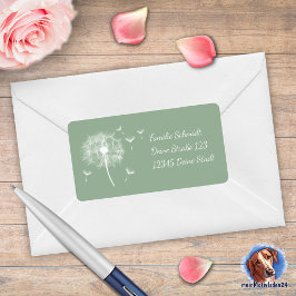 Etiqueta Pusteblume - grün | romantischer