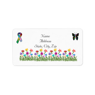 Etiqueta Puzzle pieces garden Address labels