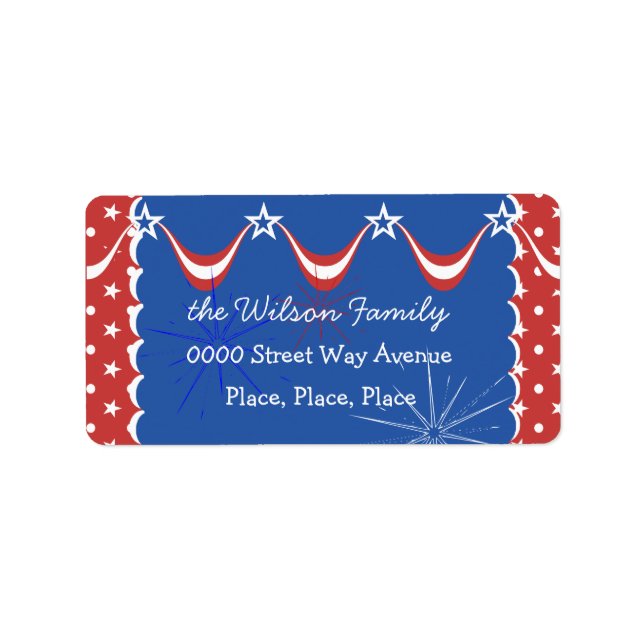 Etiqueta Quaint Independence Day (Frente)