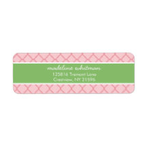 Quatrefoil rosa | Dirección Rosa y verde