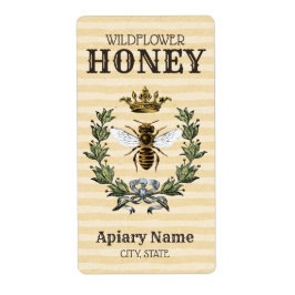 Etiqueta Queen Bee Honey Jar