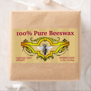 Etiqueta Queen Bee Pure Beeswax Honey Producto