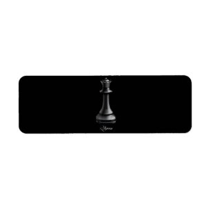 Etiqueta Queen Chess Piece Halloween Disstuve al Ajedrez Lo