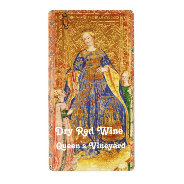 ETIQUETA QUEEN'S VINEYARD WINE / ANTIQUE RENAISSANCE TAROTS (Frente)