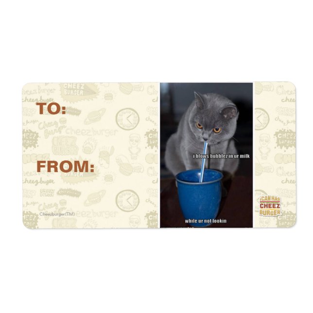 Etiqueta Quema burbujas en tu leche (Frente)