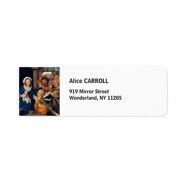 Etiqueta Quentin Matsys - La Adoración del Magi (Frente)