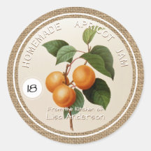 Etiqueta R personalizada de Apricot Rústico Vintag