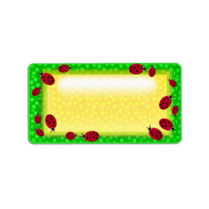 Etiqueta racimo de la mariquita