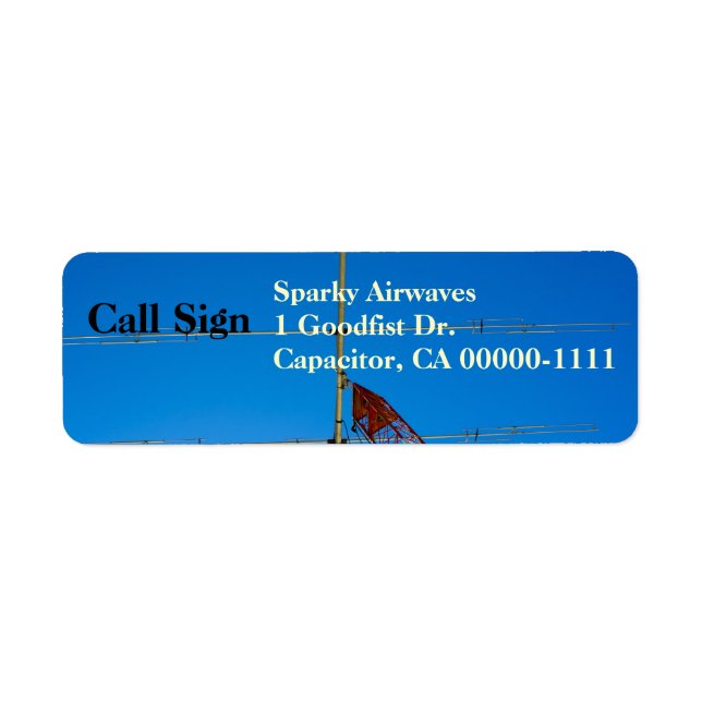 Etiqueta Radio amateur Beam Antena (Frente)