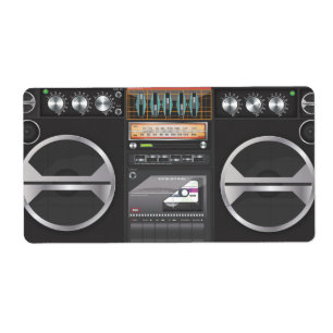 Etiqueta Radiograbadora Ghetto Blaster