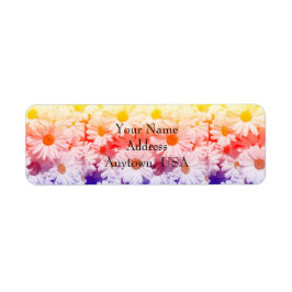 Etiqueta Rainbow Daisies