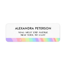 Etiqueta Rainbow Girl 5th Birthday Return