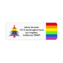 Etiqueta RÁINBOW orgullo gay orgullo árbol de navidad