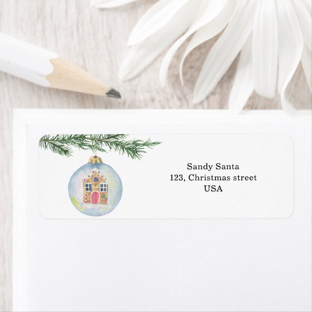 Etiqueta Rama de invierno con juguete (In situ)