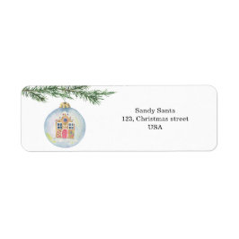 Etiqueta Rama de invierno con juguete