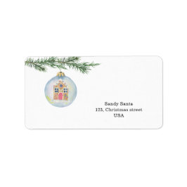 Etiqueta Rama de invierno con juguete