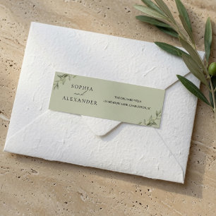 Etiqueta Rama de Olivo Personalizada para Boda 