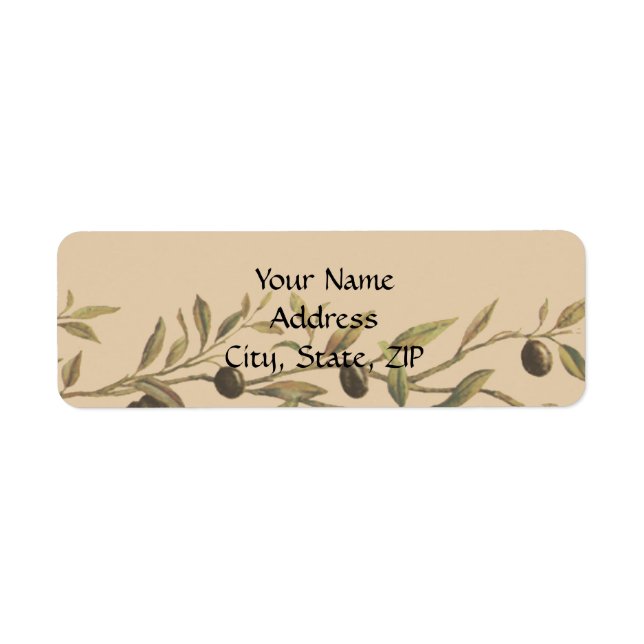 Etiqueta Rama de olivo: un toque toscano (Frente)