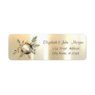 Etiqueta Ramas de árbol de pino Aquarela Navidad Bola