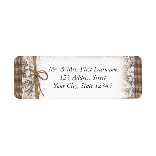 Etiqueta Ramblas de Twin Lace y Burlap (Frente)