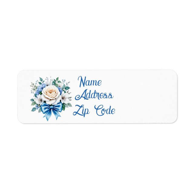 Etiqueta Ramo de novia elegante personalizable  (Frente)