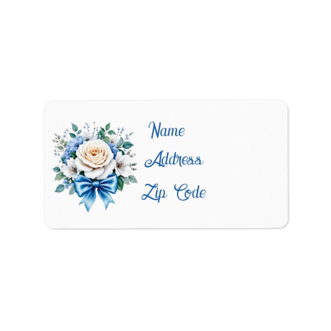 Etiqueta Ramo de novia elegante personalizable  (Frente)