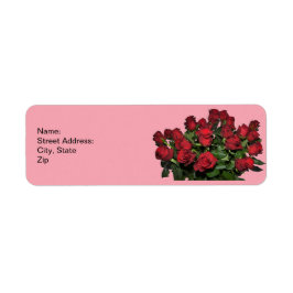 Etiqueta Ramo de rosas rojas
