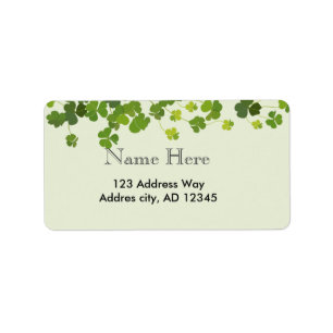 Etiqueta Ramo de Shamrock, día de san patrick