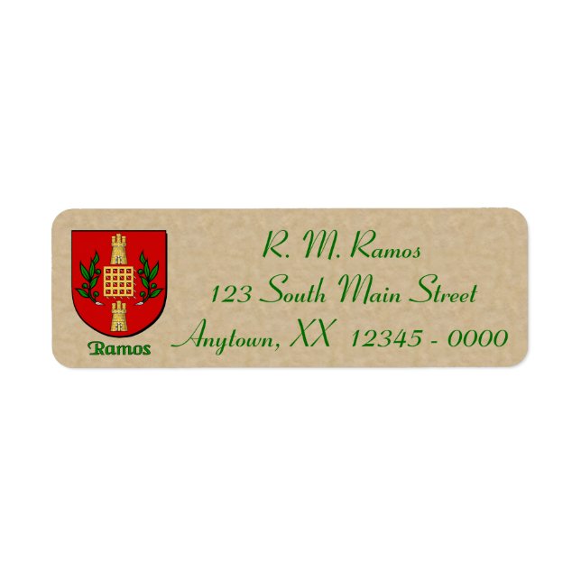 Etiqueta Ramos Heraldic Shield (Frente)