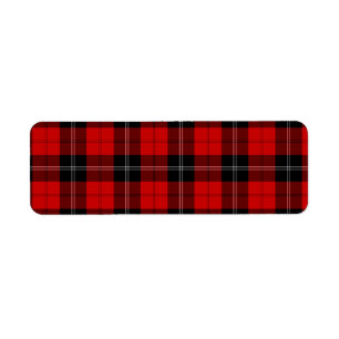 Etiqueta Ramsay tartan red black plon