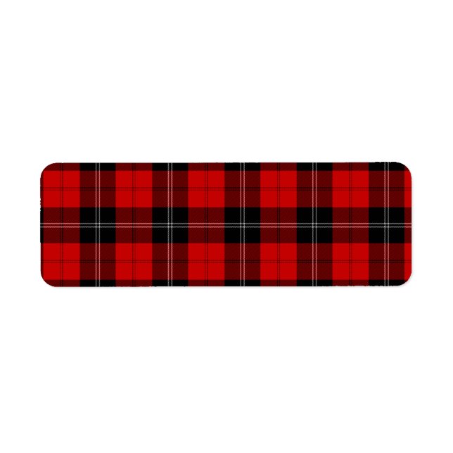 Etiqueta Ramsay tartan red black plon (Frente)