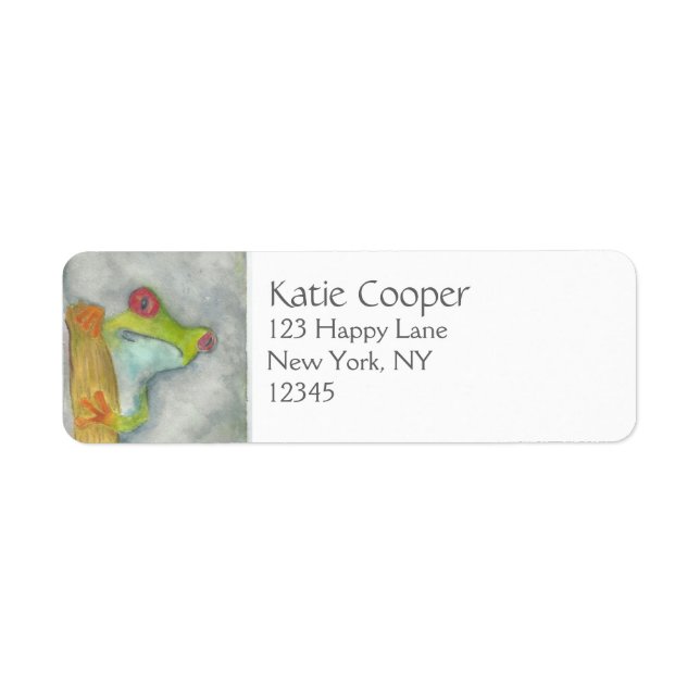 Etiqueta Rana de árbol (Frente)