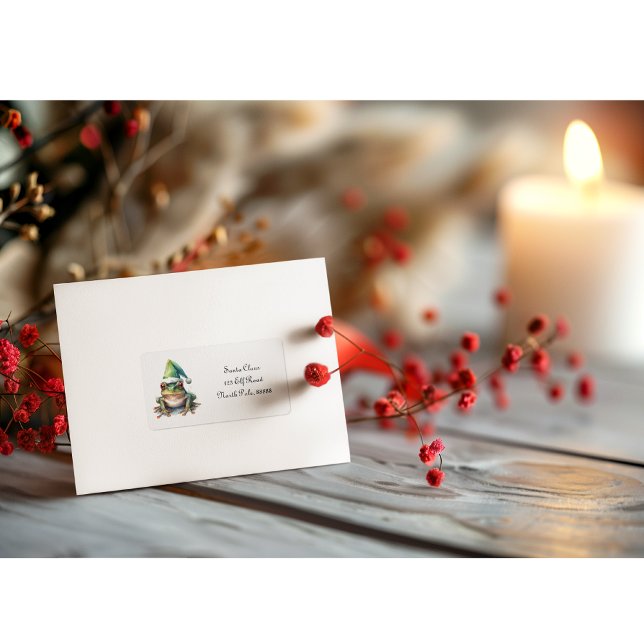 Etiqueta Rana de Navidades rojos, personalizado (Subido por el creador)